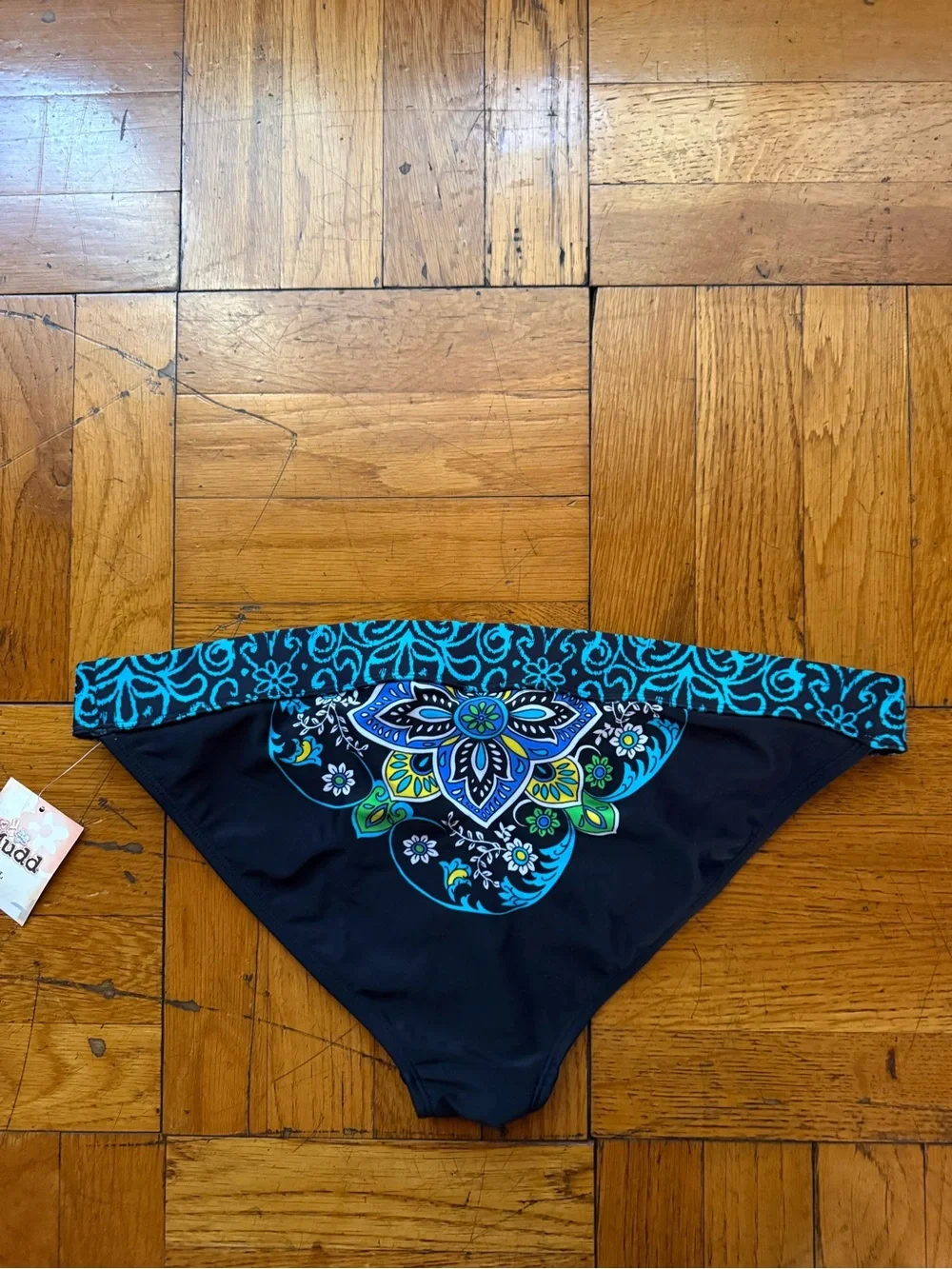 Y2K Mudd Women’s Black & Teal Bikini Bottom